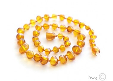 Collier d'ambre citron